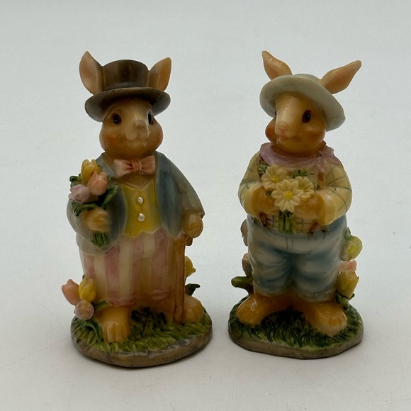 You g’s Small Mr. And Mrs. Rabbit Figurines Easter Decoration - Picture 1 of 16